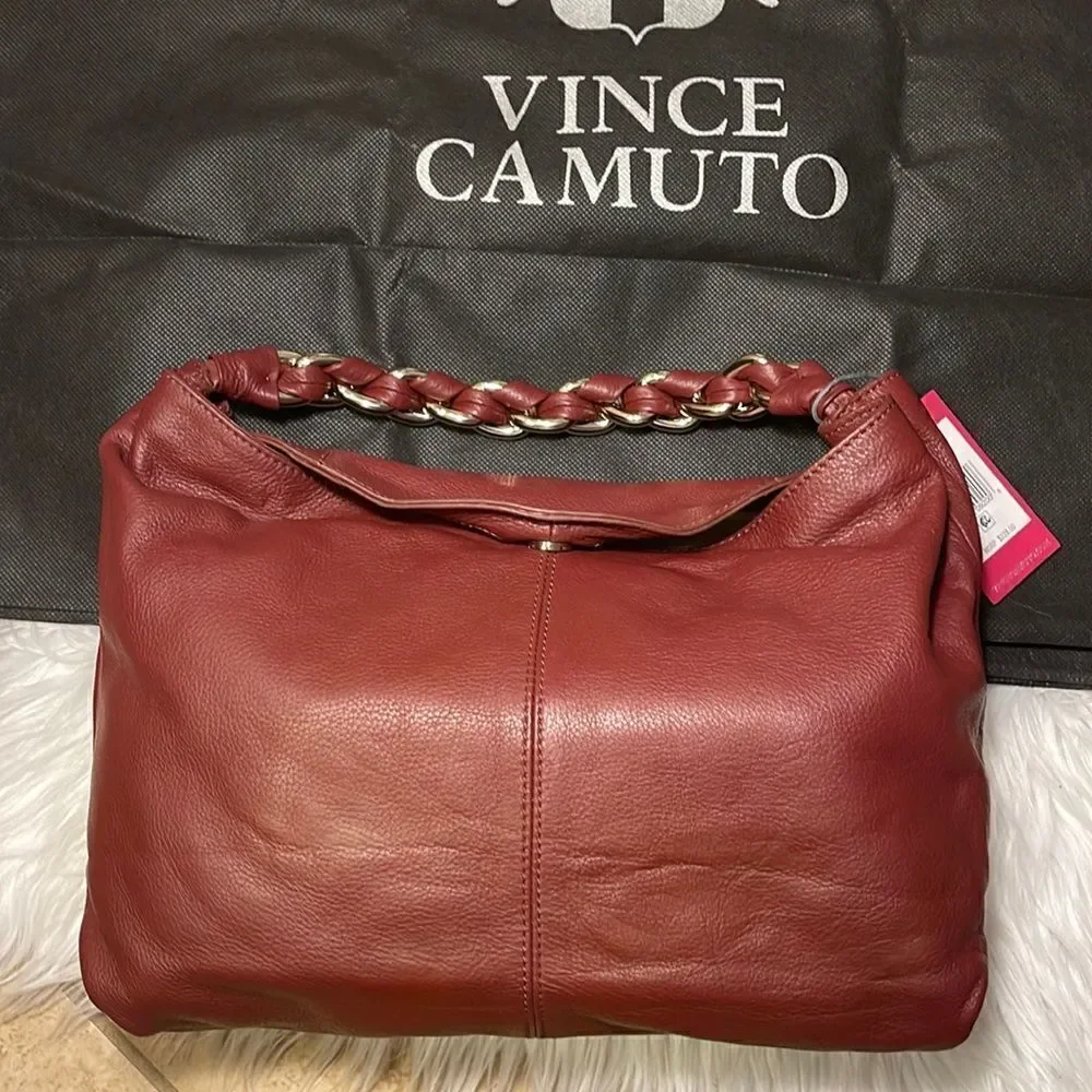 Vince Camuto cranberry Hobo bag NWT